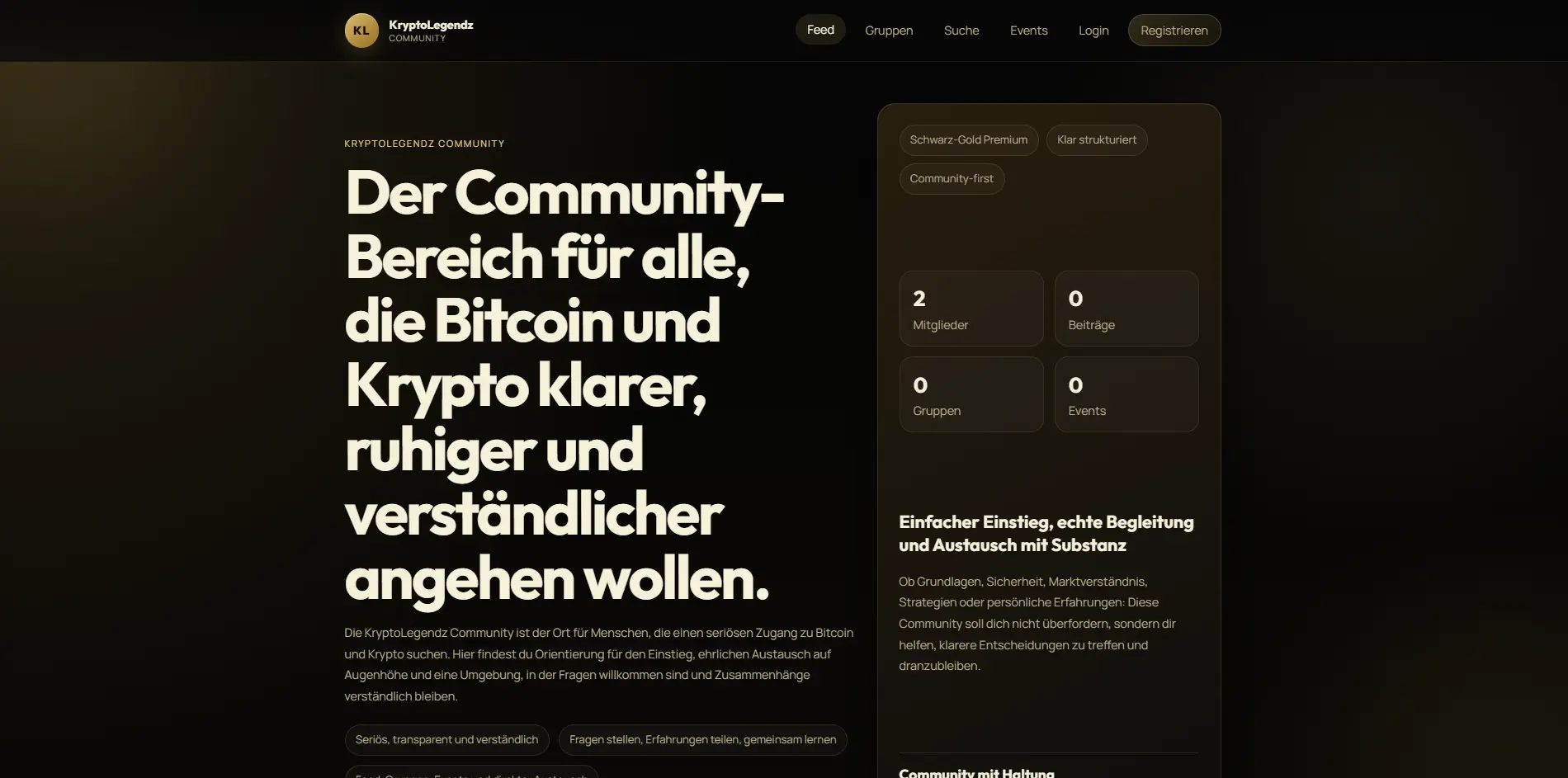 Website der KryptoLegendz Community